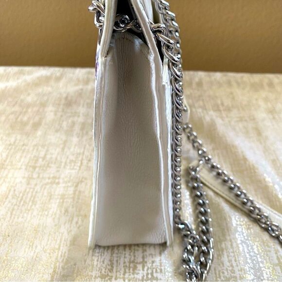 Authentic Brighton Sylvie White Floral Chain Shoulder/Crossbody Bag/Purse. EUC! - Picture 12 of 13